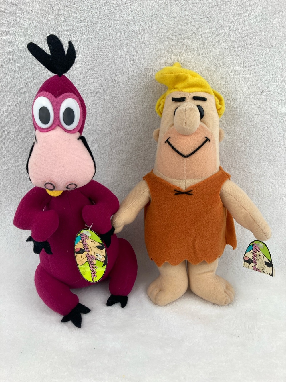 VTG 1993 Hannah Barbera The Flintstones Barney Rubble & Dino Plush Toy 11”